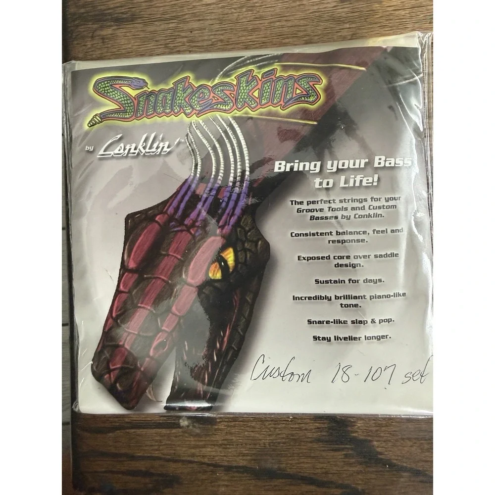 Conklin Snakeskins Bass Strings Custom 18–107 Set‎ Stainless Steel USA NEW